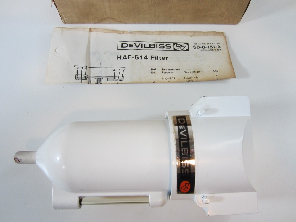 MAC TOOLS AF-140 Devilbiss Compressed Air Water Filter HAF-514 Filter NOS, USA.