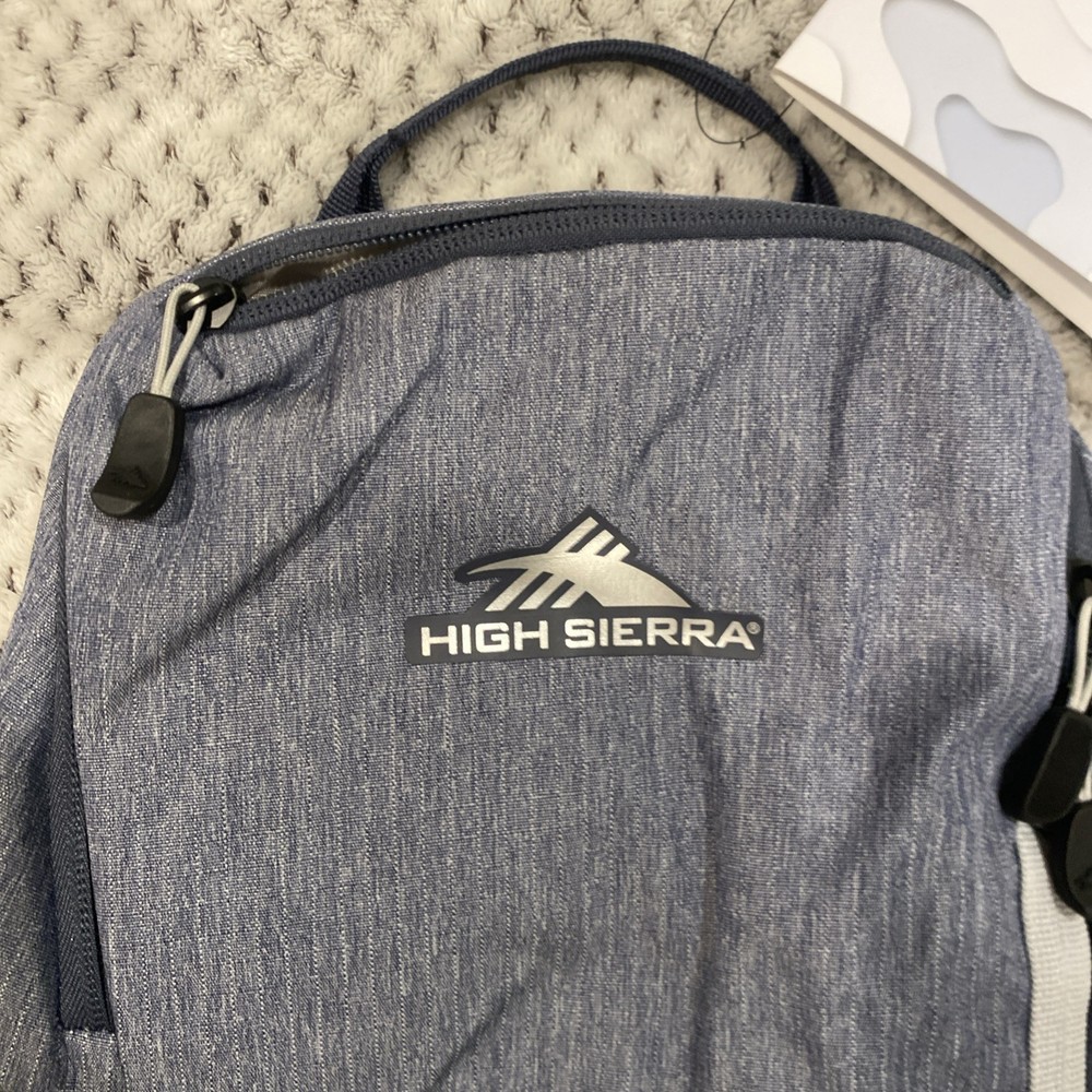 High Sierra Grey Hydration Backpack with 2L Bladder Blue Hydropack.