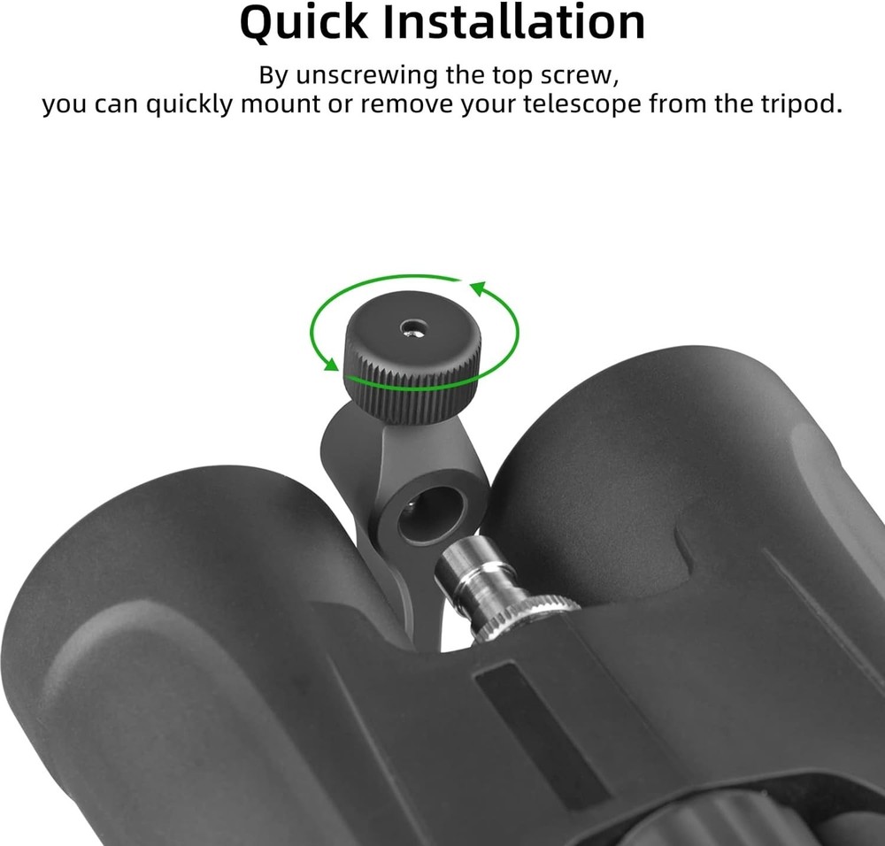 Durable Waterproof Binocular Mount with Quick-Release Feature, 1/4 Inch Thread