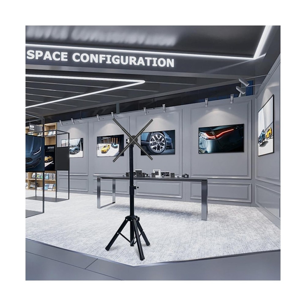 3D Holographic Fan Tripod Stand with Multi-Function Base, the Foldable Stand ...