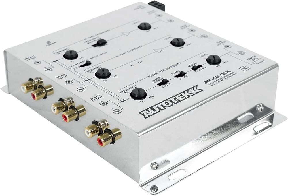 ATK2 3X Active Crossover Processor (Silver) – 8.5 Volts, 2-Way and 3-Way, Remote