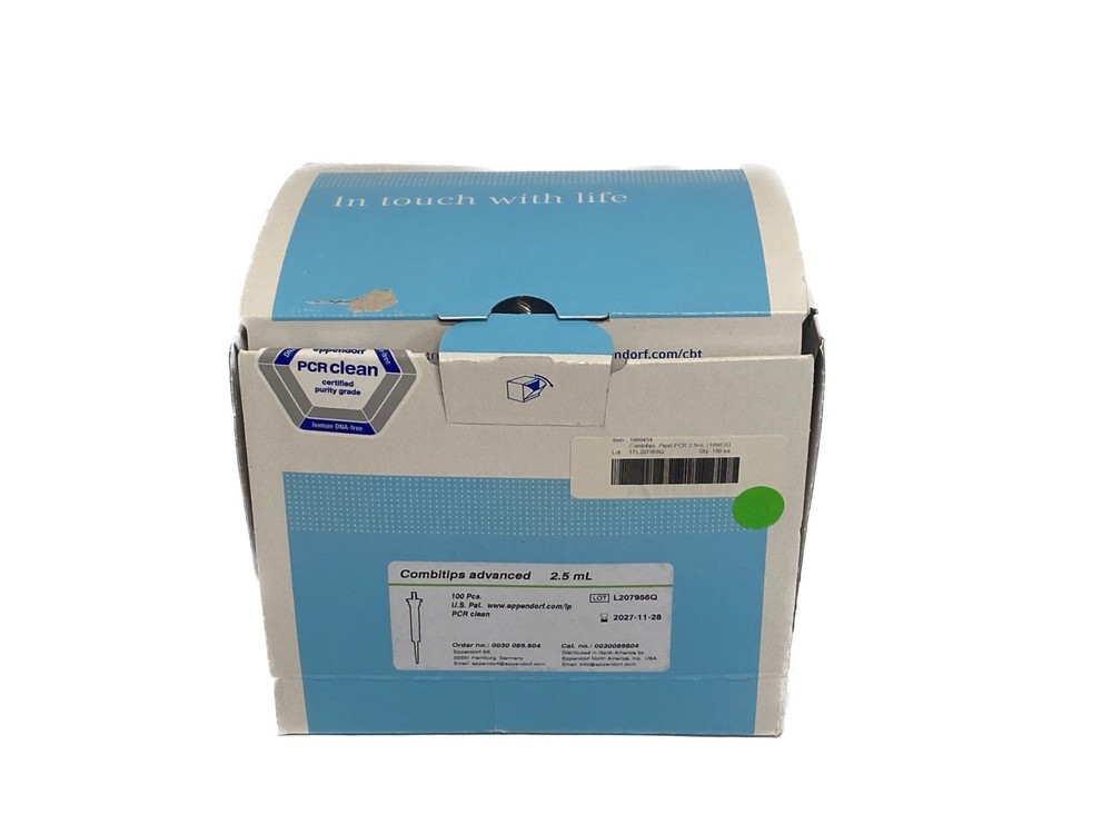 (100/Pk) EPPENDORF Combitips Advanced 2.5mL  Plastic PCR Pipette Tips 0030089804