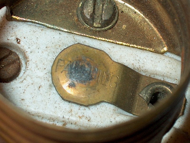 5 ANTIQUE SIGNED SOCKETS-INERTS ONLY-NO SHELLS-1 PULL CHAIN-4 PADDLE SWITCH