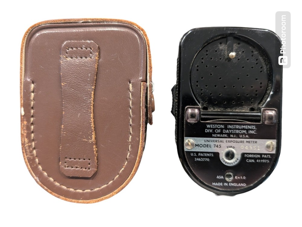 Weston Master IV Camera Universal Light Exposure Meter 745 Leather Case Untested