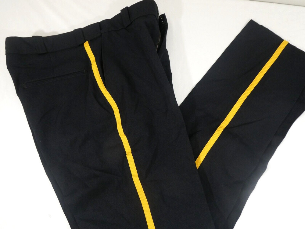 Elbeco E314RN TexTrop2 Polyester STRIPED Pants SIZE 34X36U NAVY W/ GOLD BRAID
