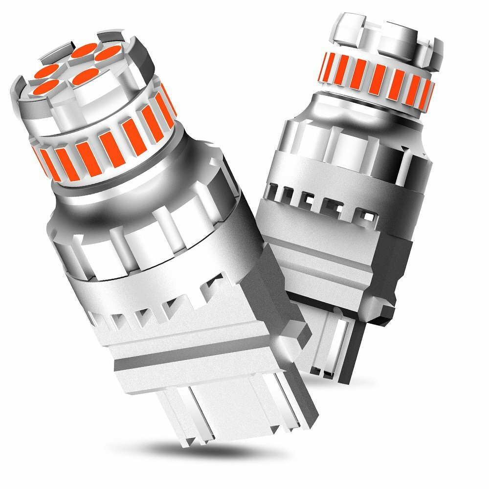 AUXITO 3157 Red LED Brake Tail Parking Stop Light Bulbs Error Free Super Bright