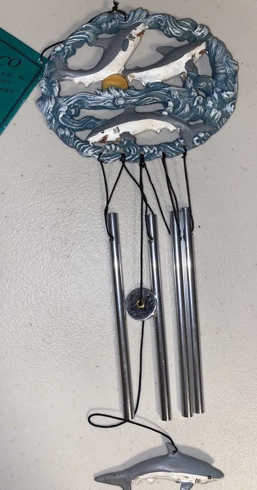 Resin shark Wind Chime Chimes