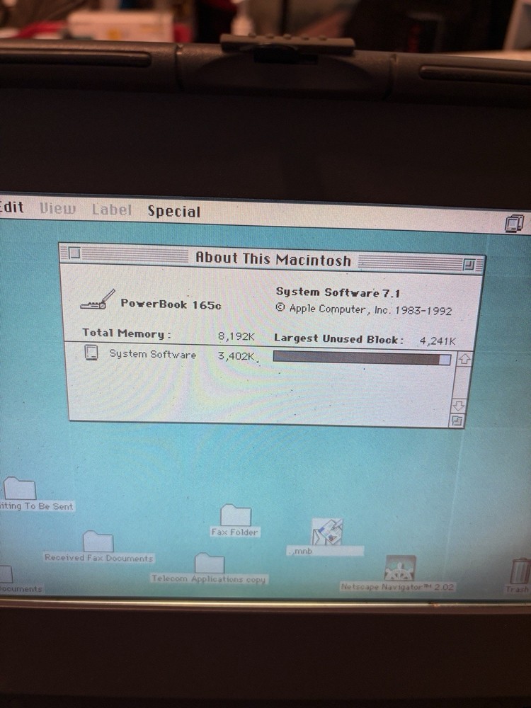 Macintosh/Apple PowerBook 165C w/ Floppy Drive, AC Adapter