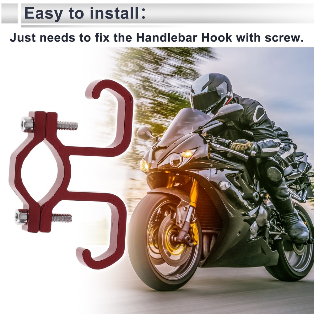 Double Arc Hook For Motorcycle Compass Wrench Gasket 1 Set Red
