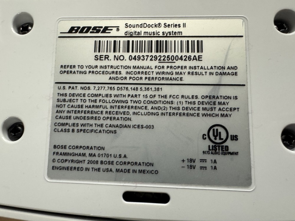 Bose SoundDock Series II W/ Cord