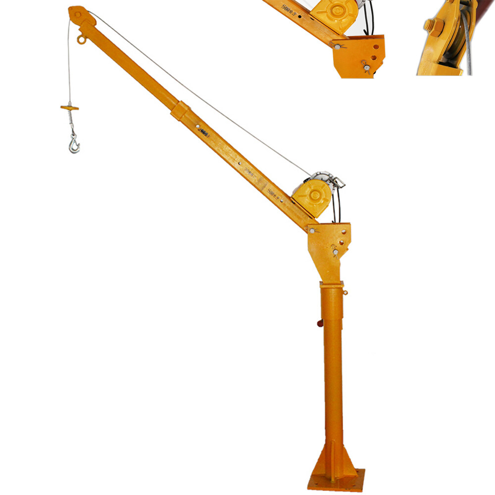 Small Indoor Crane 3000 lbs Remote Control Winch Hoist Universal adjustable