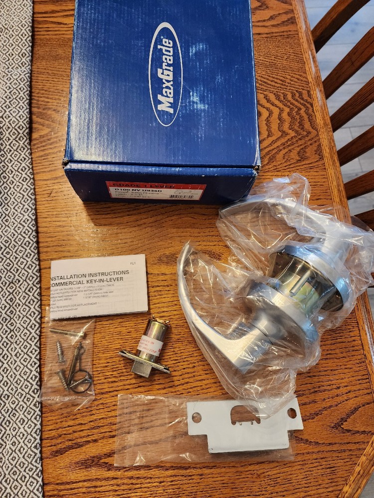 Maxgrade Grade 1 Passage Lever Nevada US26D Curved Handle
