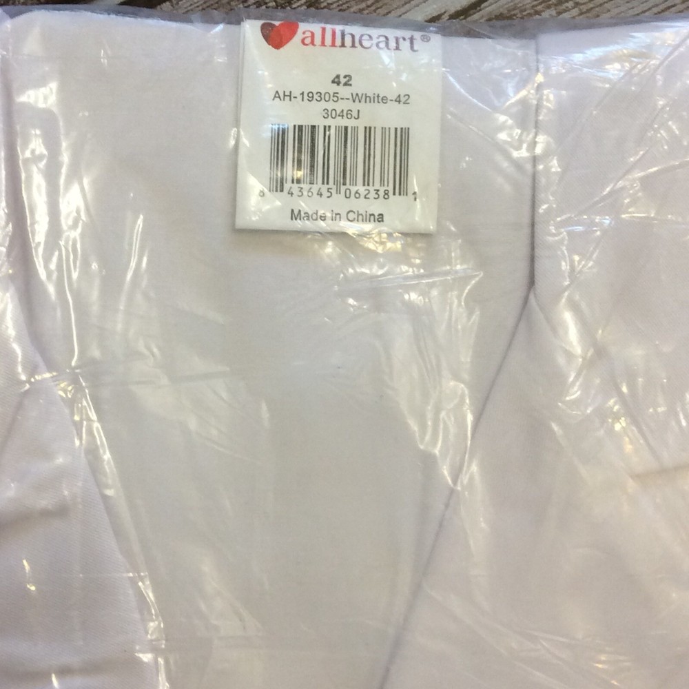 Allheart Medium Length Lab Coat White Size 42
