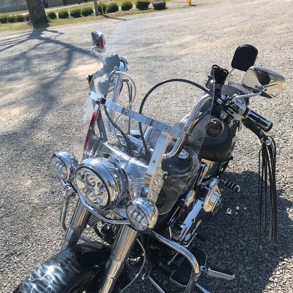 Clear Windscreen Windshield For Harley Softail FLST FLSTC FLSTF FLSTFB 2000-2017