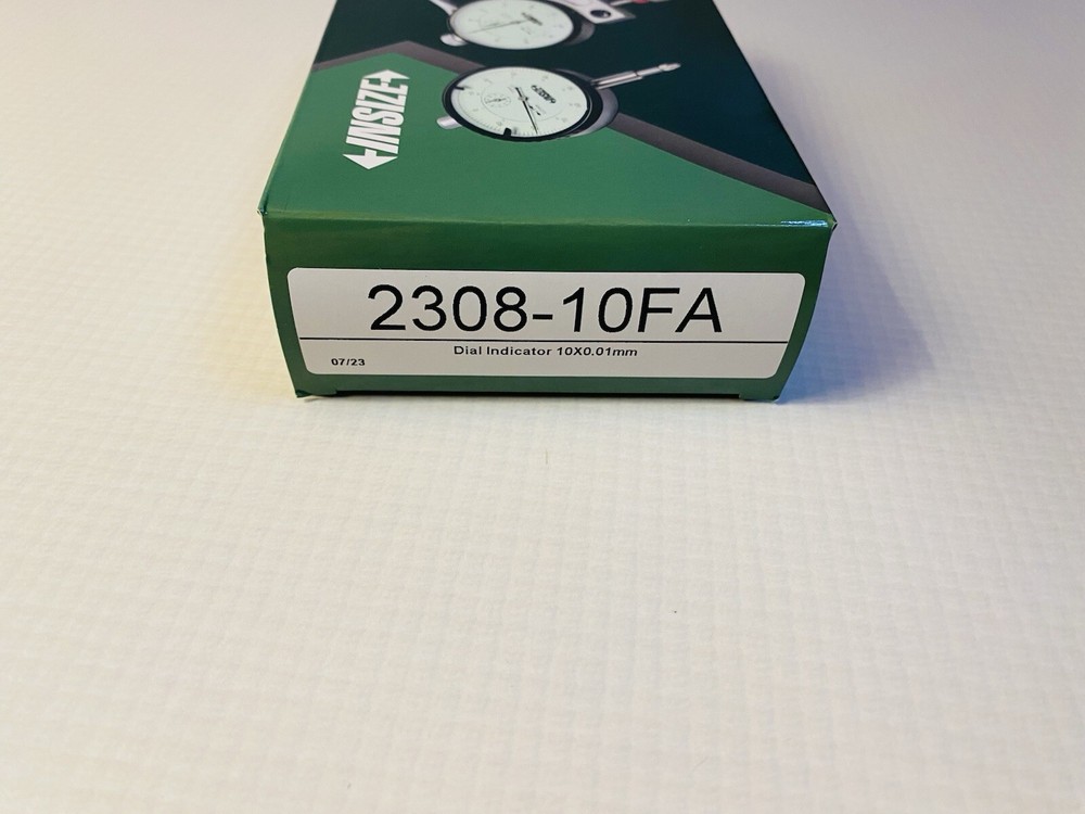 INSIZE Dial Indicator - Flat Back: 0 to 10 mm Range, Continuous Reading