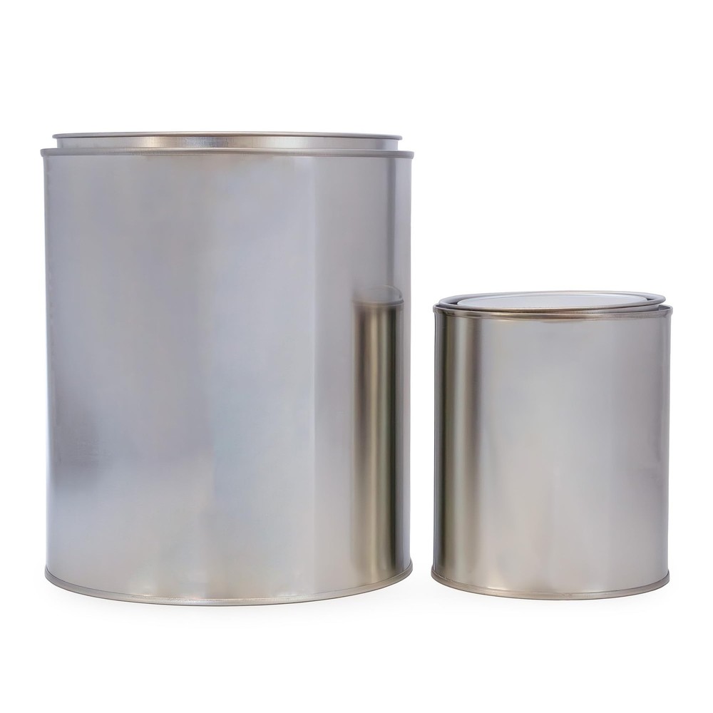 Cornucopia Brands Gallon & Quart Paint Cans Gallon/Quart (No Bale), Silver