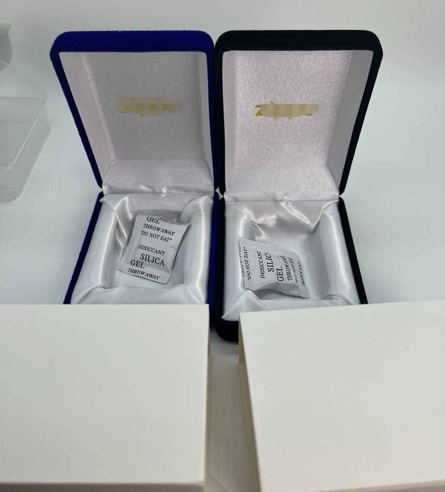 Zippo Lighter Blue / Black Velvet Display Box Storage Case Empty