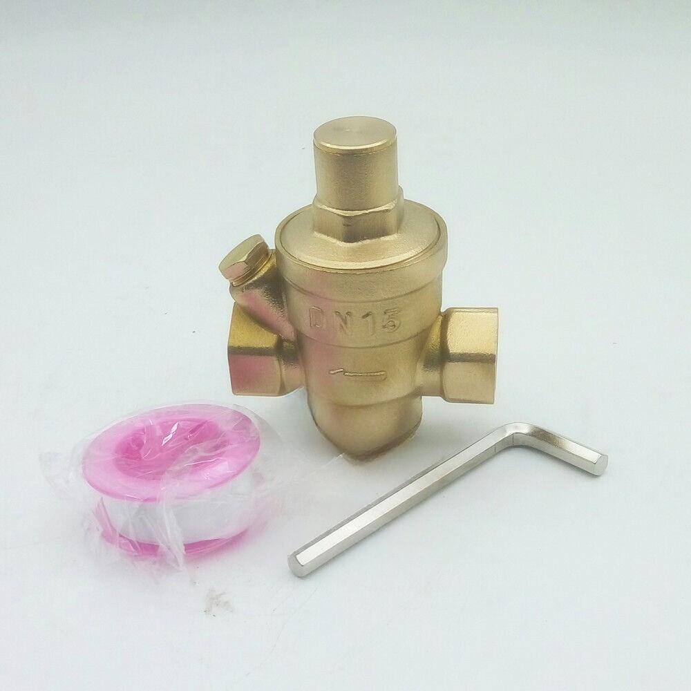 Brass Water Pressure Reducing Valve With Gauge Flow Adjustable 1-1/2'' DN40 Bspp