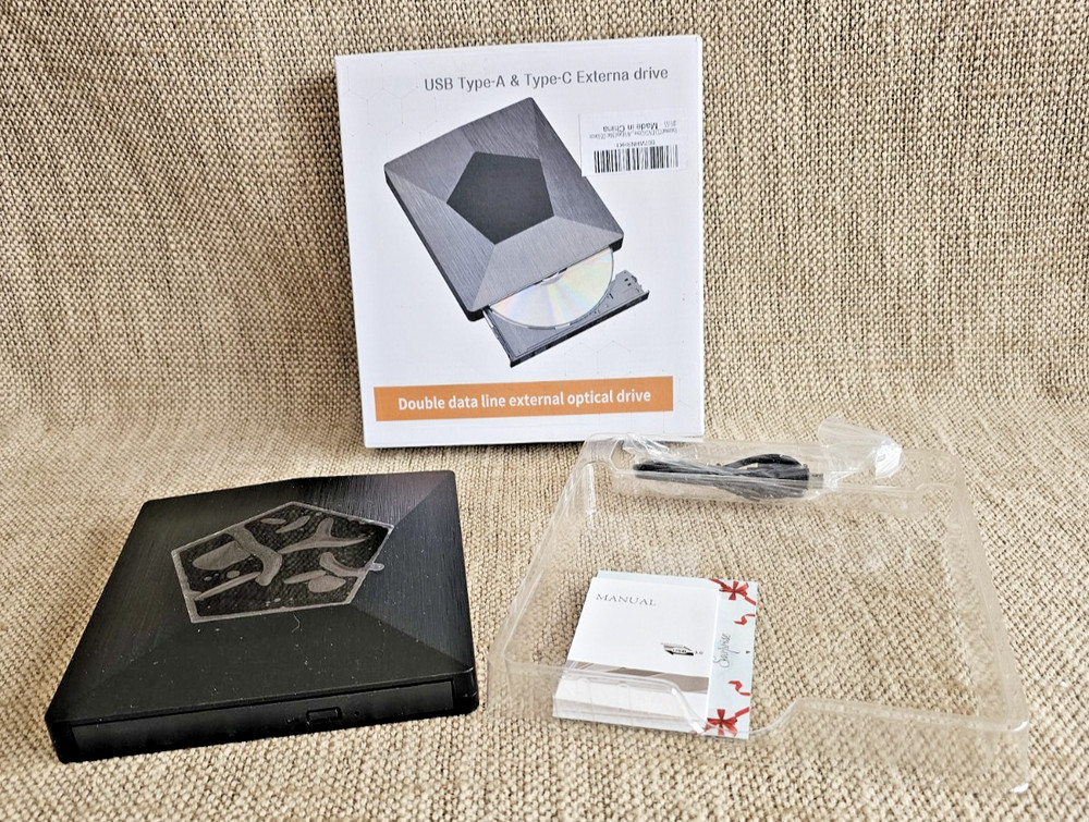 NOS USB Type-A & Type-C External Drive External CD DVD Drive