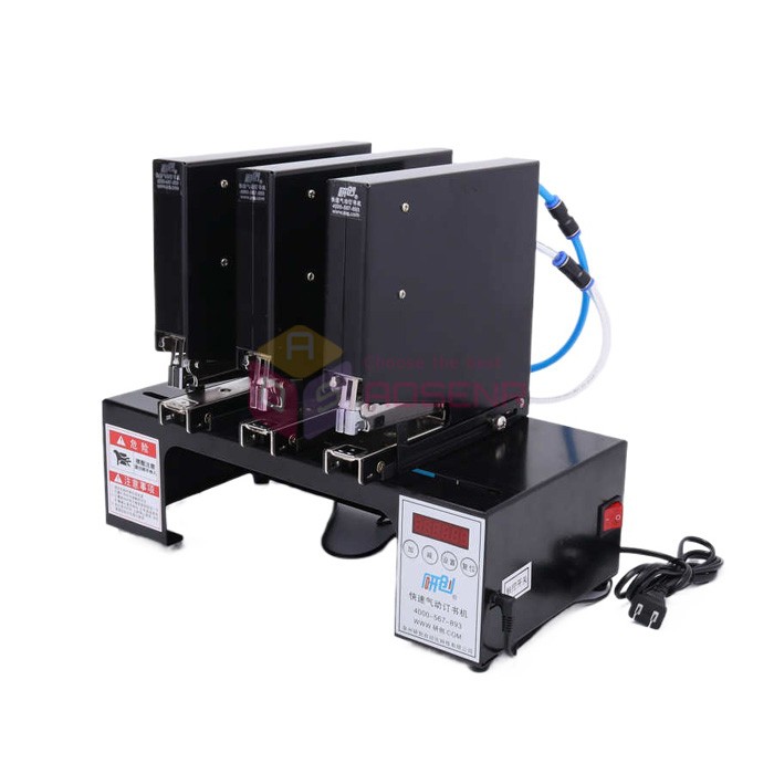 Three-head Pneumatic Stapler Pneumatic Binding Machine Automatic Binder 110V