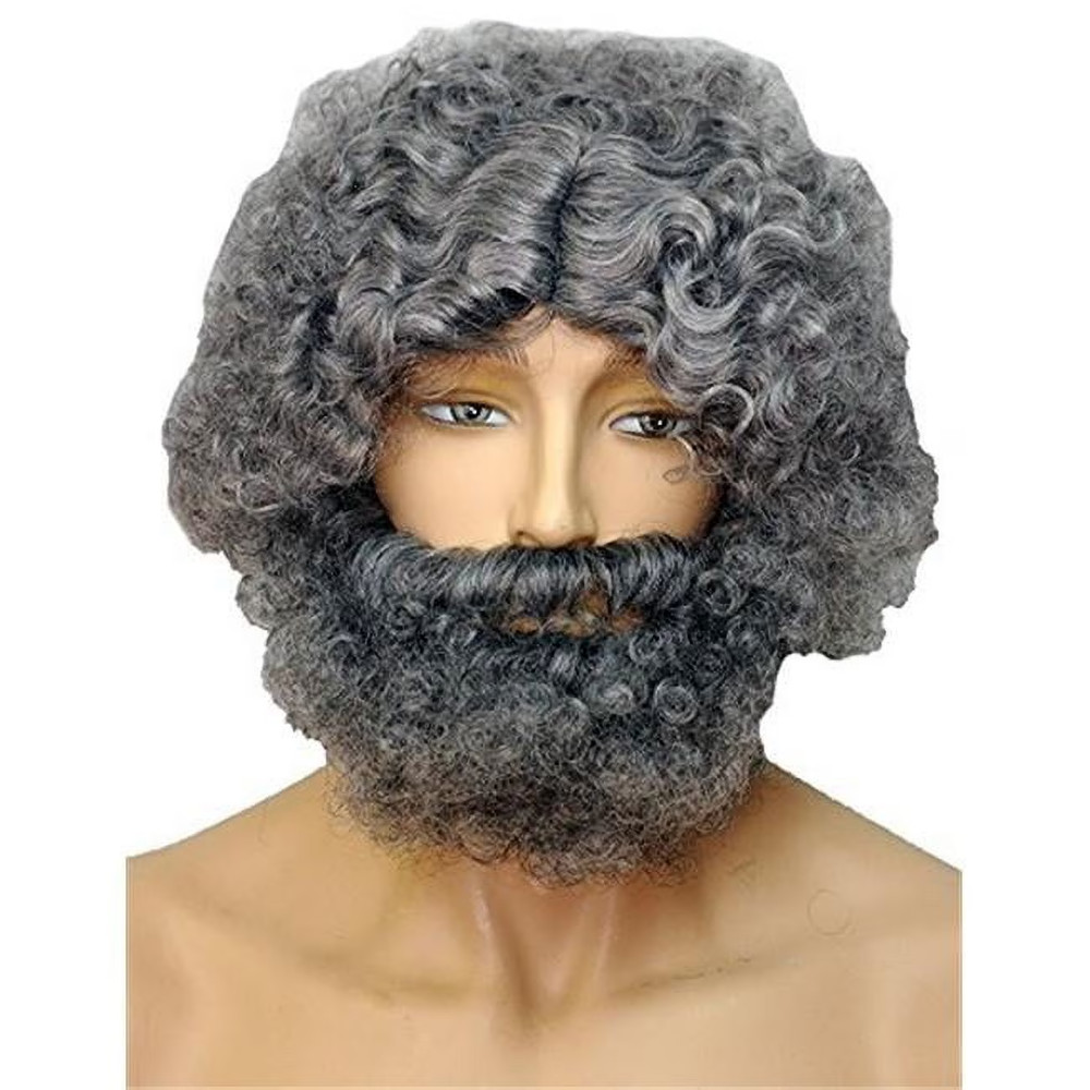 Curly Gray Wig & Beard Set – Fredrick Douglas