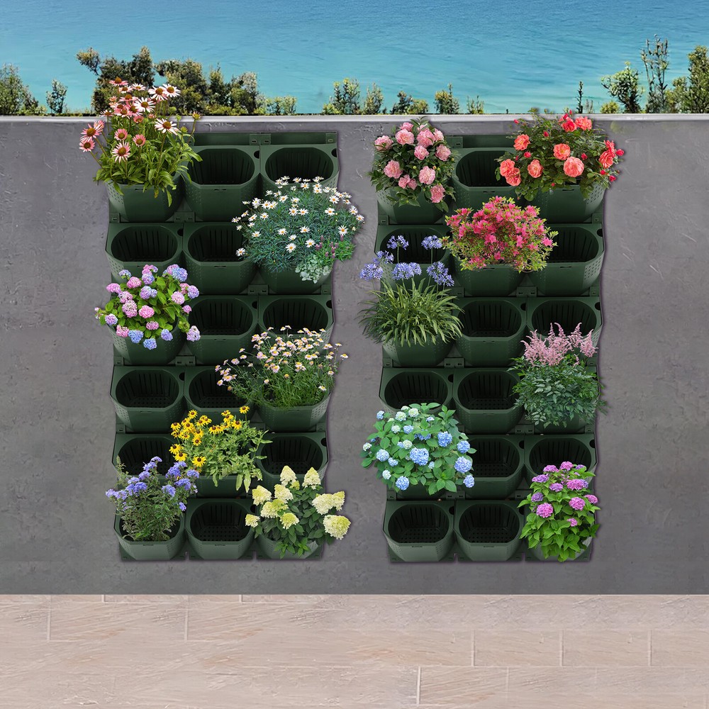 Vertical Wall Planter with 36 Pots - Space-Saving Garden Solution