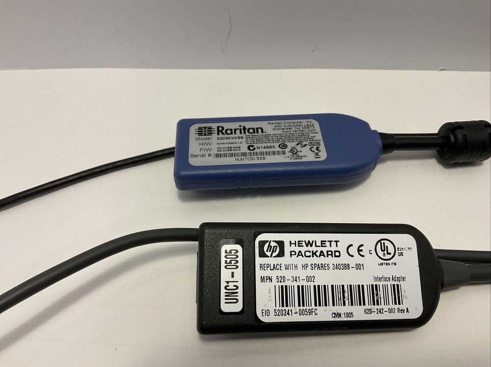HP 520-341-002 (1) & Raritan D2CIMVUSB (1) Pulled From Working Environment