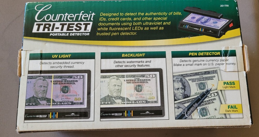 Vintage Dri Mark Counterfeit Tri-Test