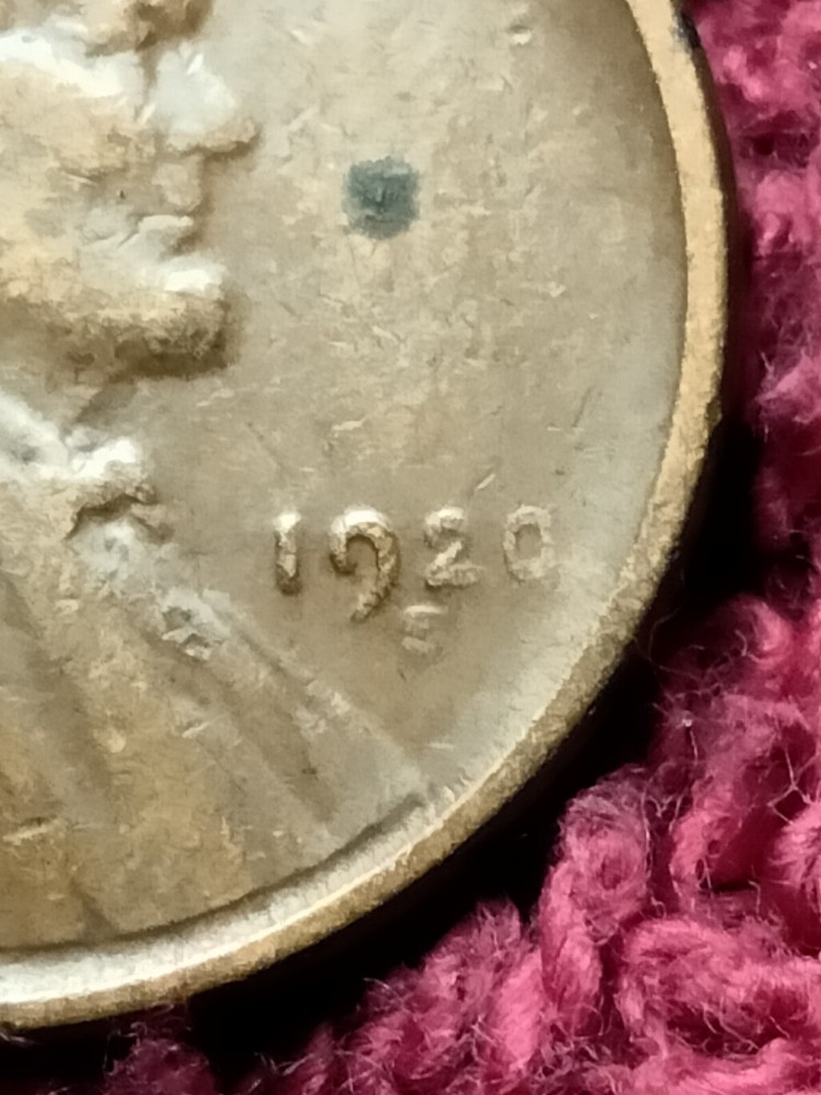1920 S Lincoln Wheat Cent Weak Strike Struck Thru Grease Improper Alloy Mix