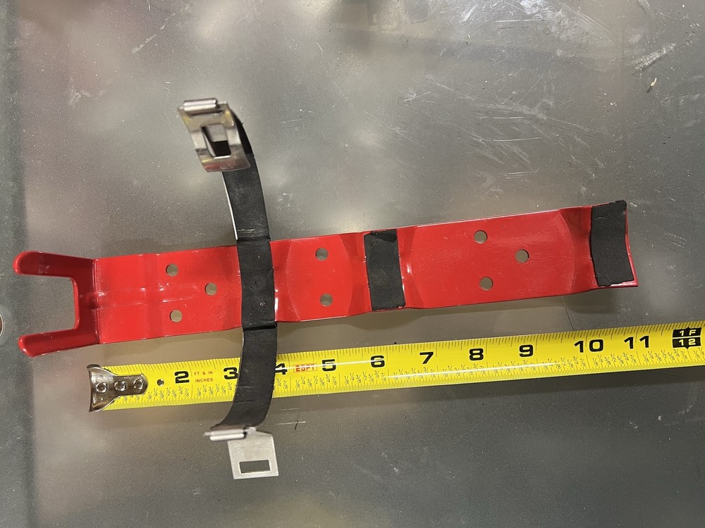 Very Solid Metal Red Fire Extinguisher Bracket Mount 11"