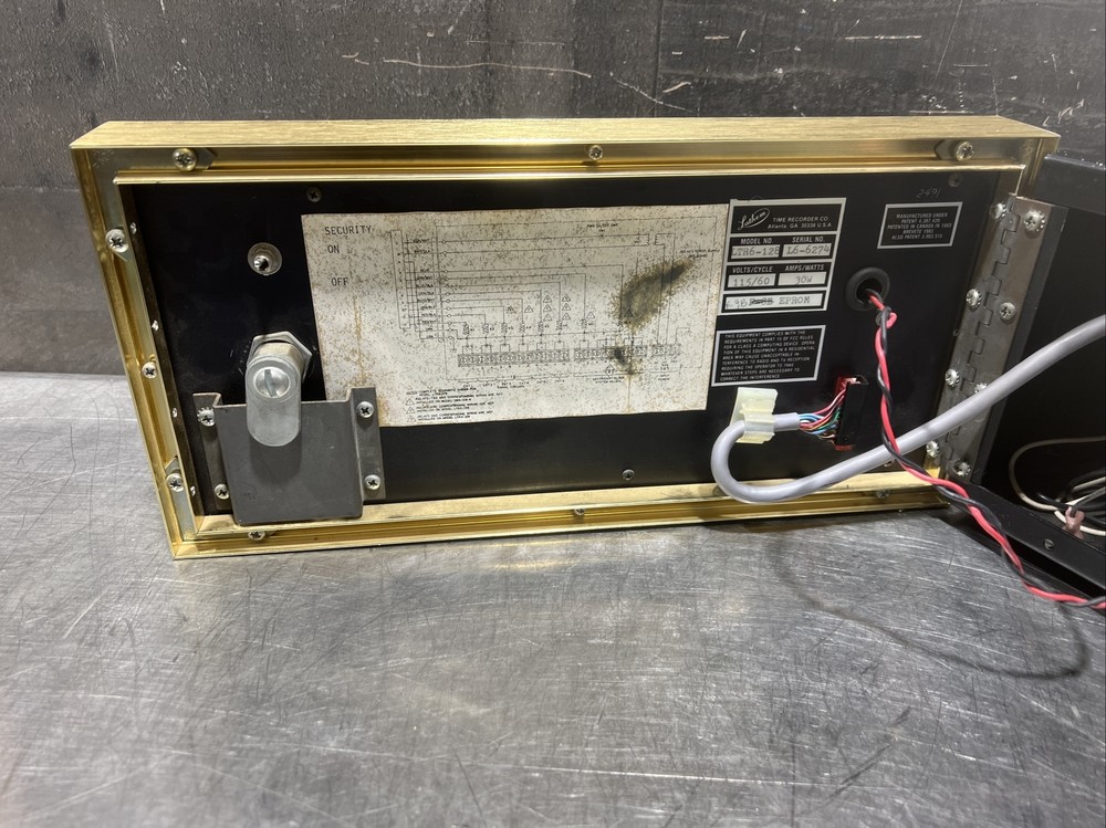 Lathem LTR6-128 Digital Master Clock Control Bell Ringer Time. Missing Key. Used