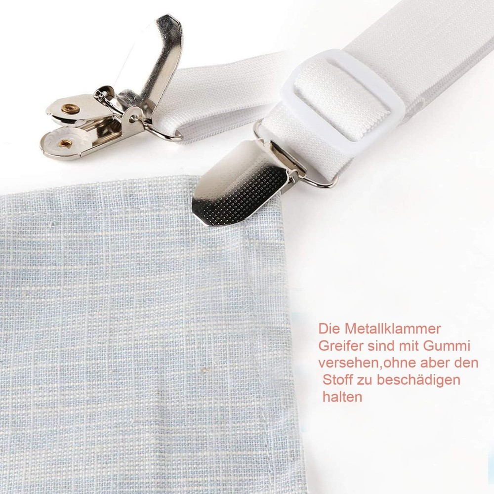 8pcs Sheet Straps, Adjustable Bed Sheet Holder Straps Fitted Sheet Clips,Elastic