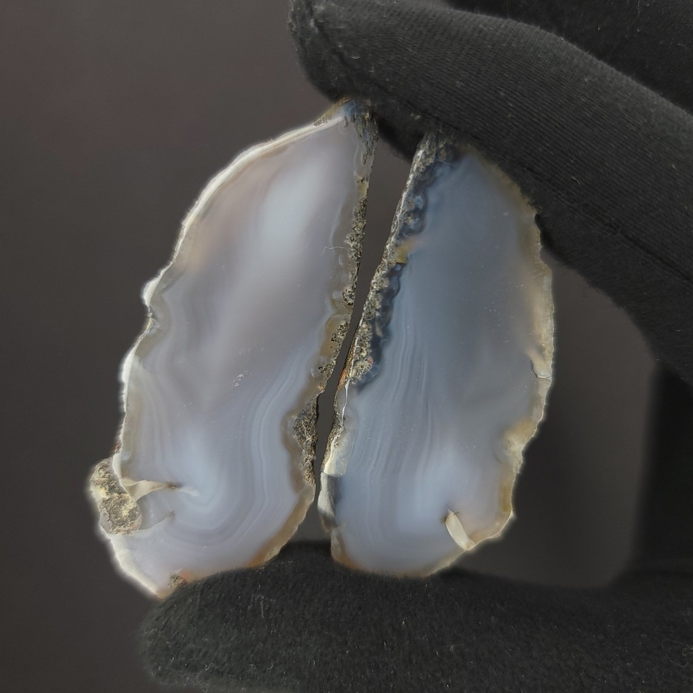 Blue Agate. Sliced and Polished. 57g