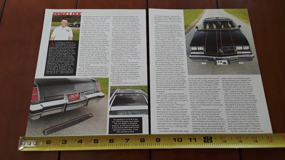 1977 HURST OLDS PROPOSAL CONCEPT OLDSMOBILE ORIGINAL 2019 ARTICLE