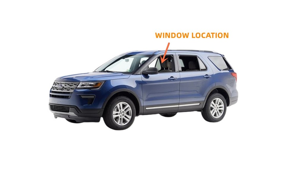 Driver/Left Side Front Door Window Glass Tempered For 2011-2019 Ford Explorer