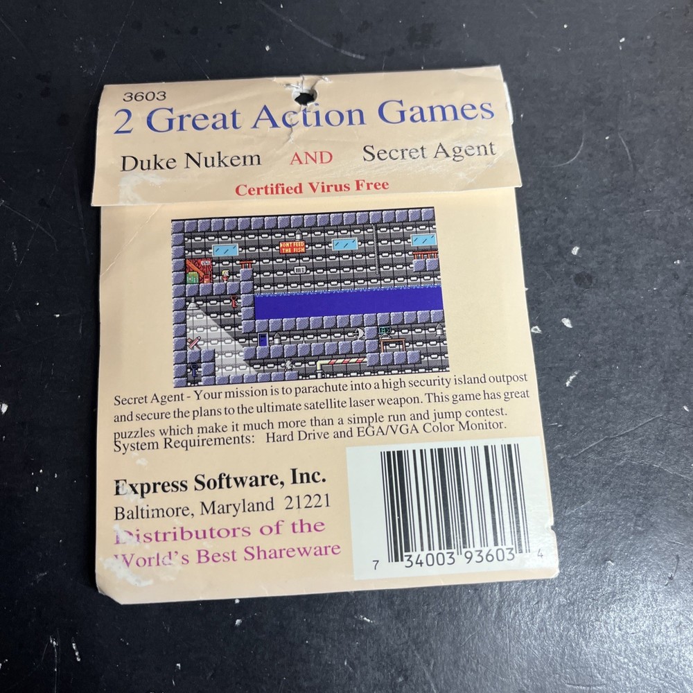 Vintage Duke Nukem - Shrapnel City - Express Software Computer Game 3.5 Floppy