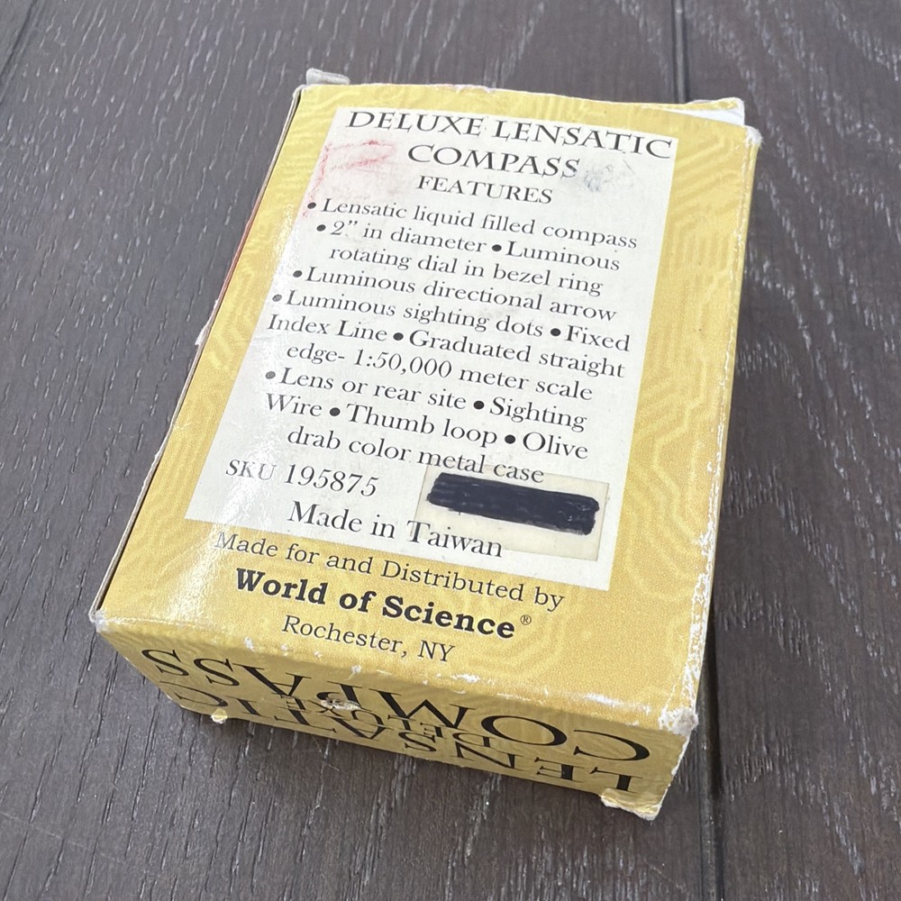 World Of Science Deluxe Lensatic Compass, Working