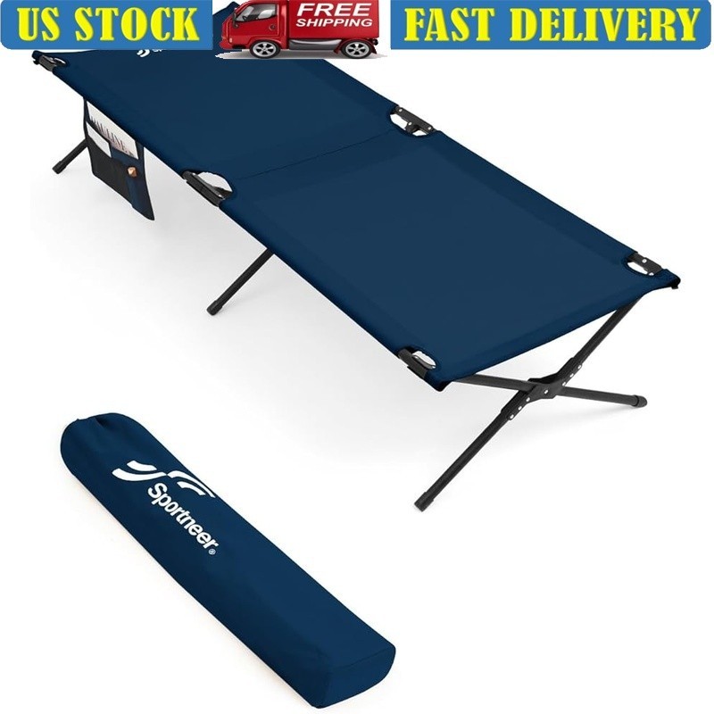 Portable Camping Cot Adults Instant Setup Folding Bed Sleeping Outdoor Indoor US
