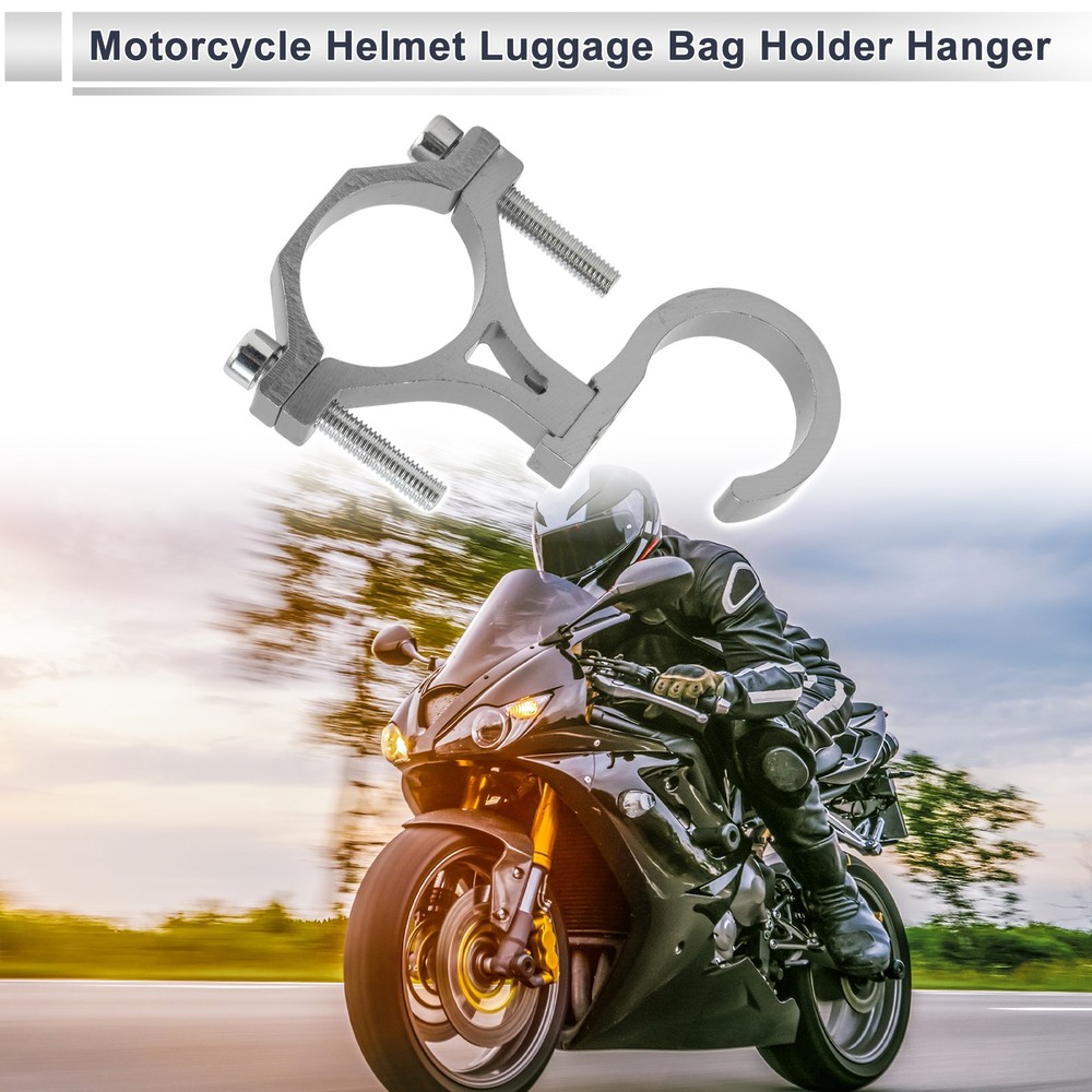 Aluminum Motorcycle Hook with Nut Screws, Silver