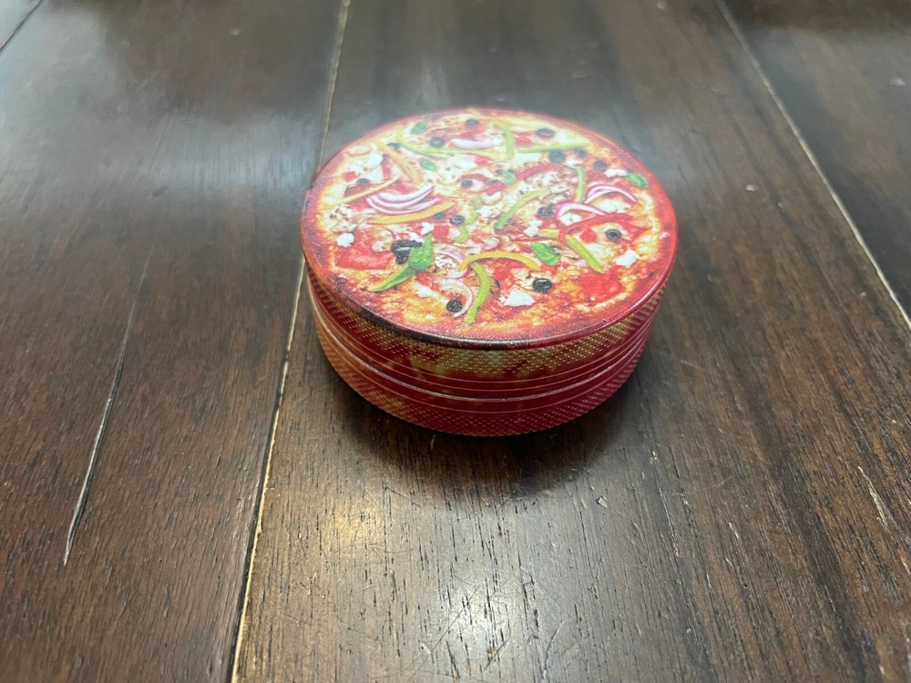 2.5” Premium 2pc Spice Herb Grinder Crusher Supreme Pizza