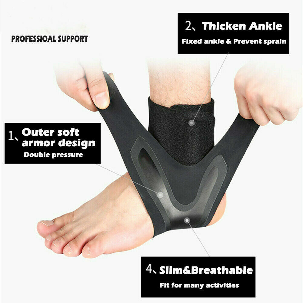 Ankle Support Brace Compression Adjustable Heel Stabilizer Foot Protector Strap