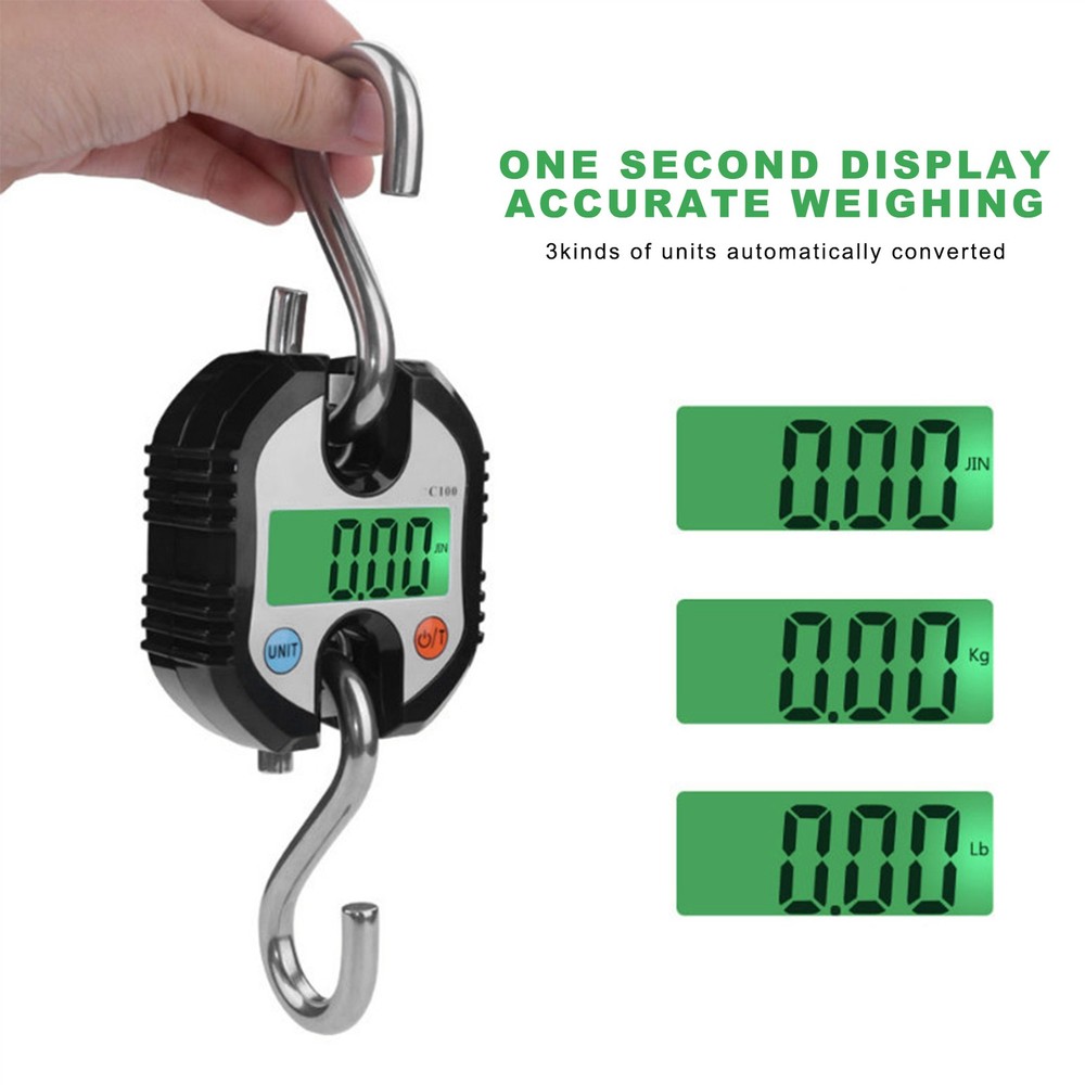 150KG Crane Scale LCD Digital Electronic Hook Hanging Weight For Heavy Objects