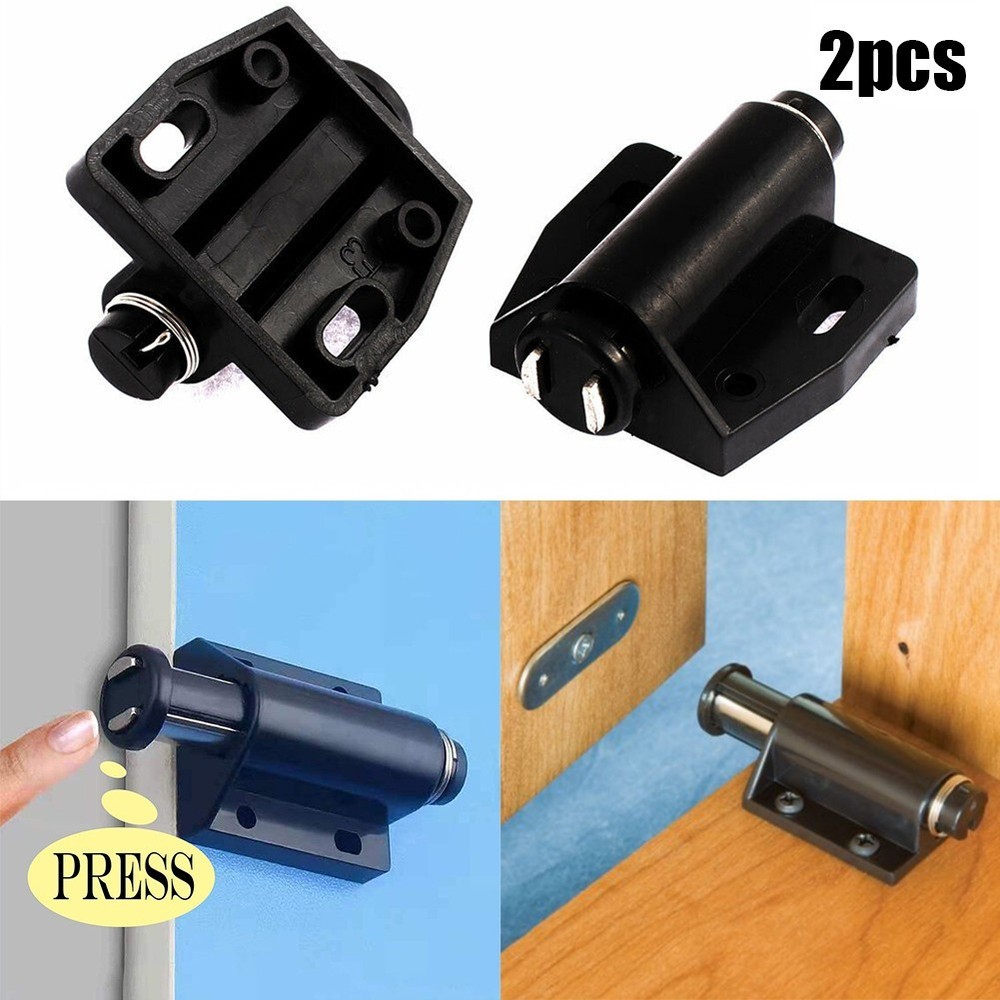 2x Push To Open Touch Latch 46mm*38mm Accessaries Cupboard Drawer Hardware