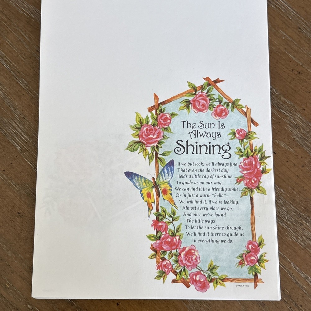 1994 Inspirational Classics Stationary Pad 17 Decorated Sheets 12 Plain Sheets