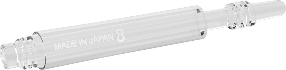 Target 8 Flight Spinning Shaft Intermediate Clear (26mm)