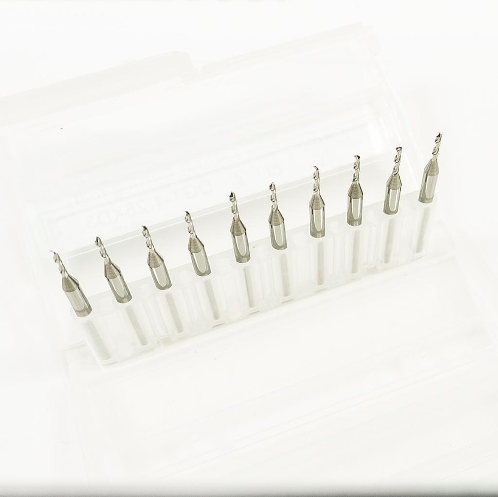 10pcs Whole Solid Carbide PCB Micro Drill Bit 2.4mm-2.99mm Shank 3mm 55D