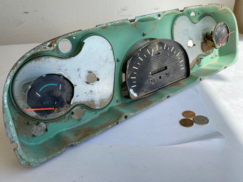Dirty Dented Broken Gauges-Dash Instrument Panel Cluster BACKING PLATE-CHEVY C10