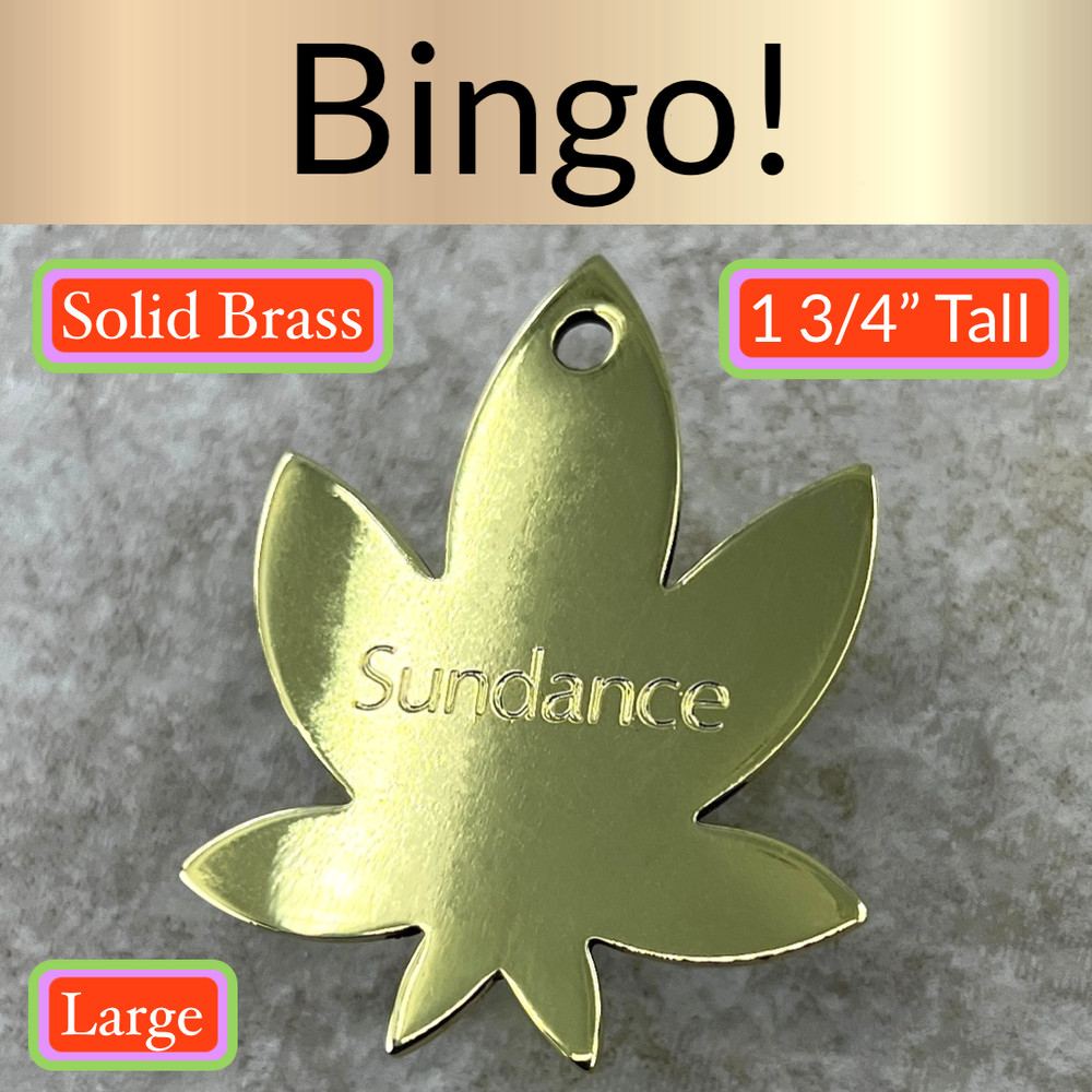 Custom Engraved Dog Tags Personalized Dog Collar BRASS Engraved MAPLE LEAF TAG