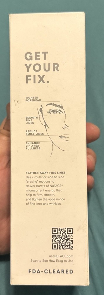 NuFACE FIX Microcurrent Device Eye Lip Wrinkle Treatment w/ Cap EUC No Serum