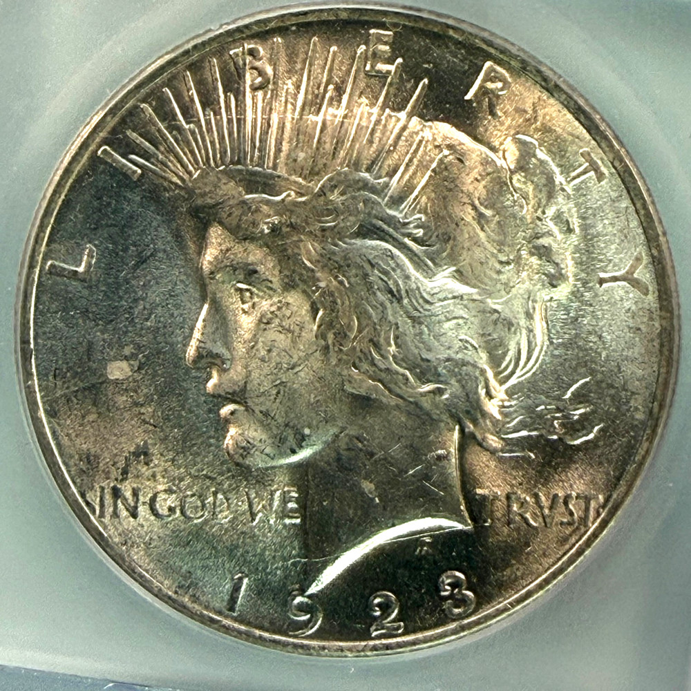 1923 Silver Peace Dollar ICG Graded MS 64